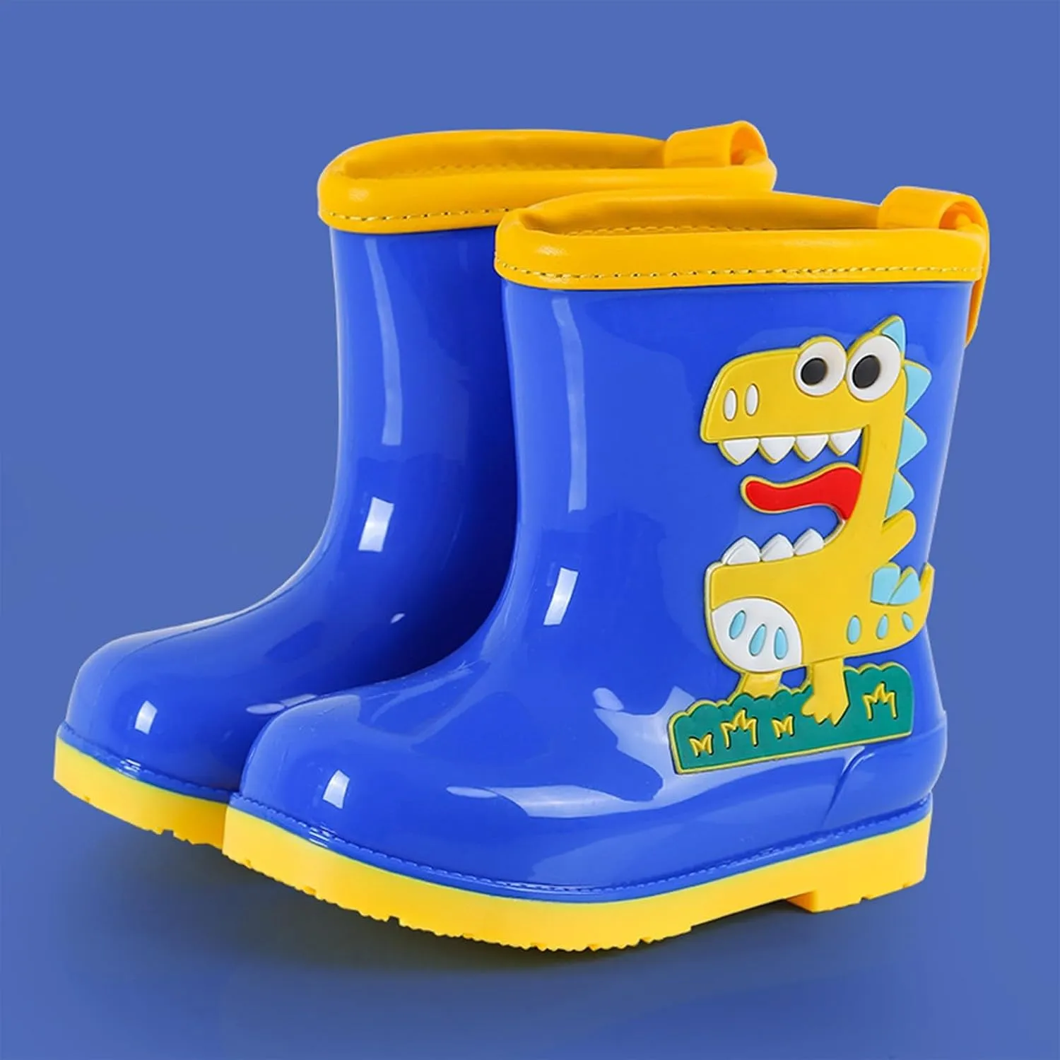 Kids Rain Boots Toddler Cute Animal Dinosaur Printed Waterproo Rubber Non-Slip Rainboots Shoes Rainboots Toddler