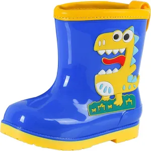 Kids Rain Boots Toddler Cute Animal Dinosaur Printed Waterproo Rubber Non-Slip Rainboots Shoes Rainboots Toddler