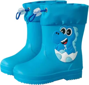 Kids Rain Boots With An Elastic Boot Collar Toddler Rain Shoes Children Waterproof Boots For Boys Kids Rain Boots