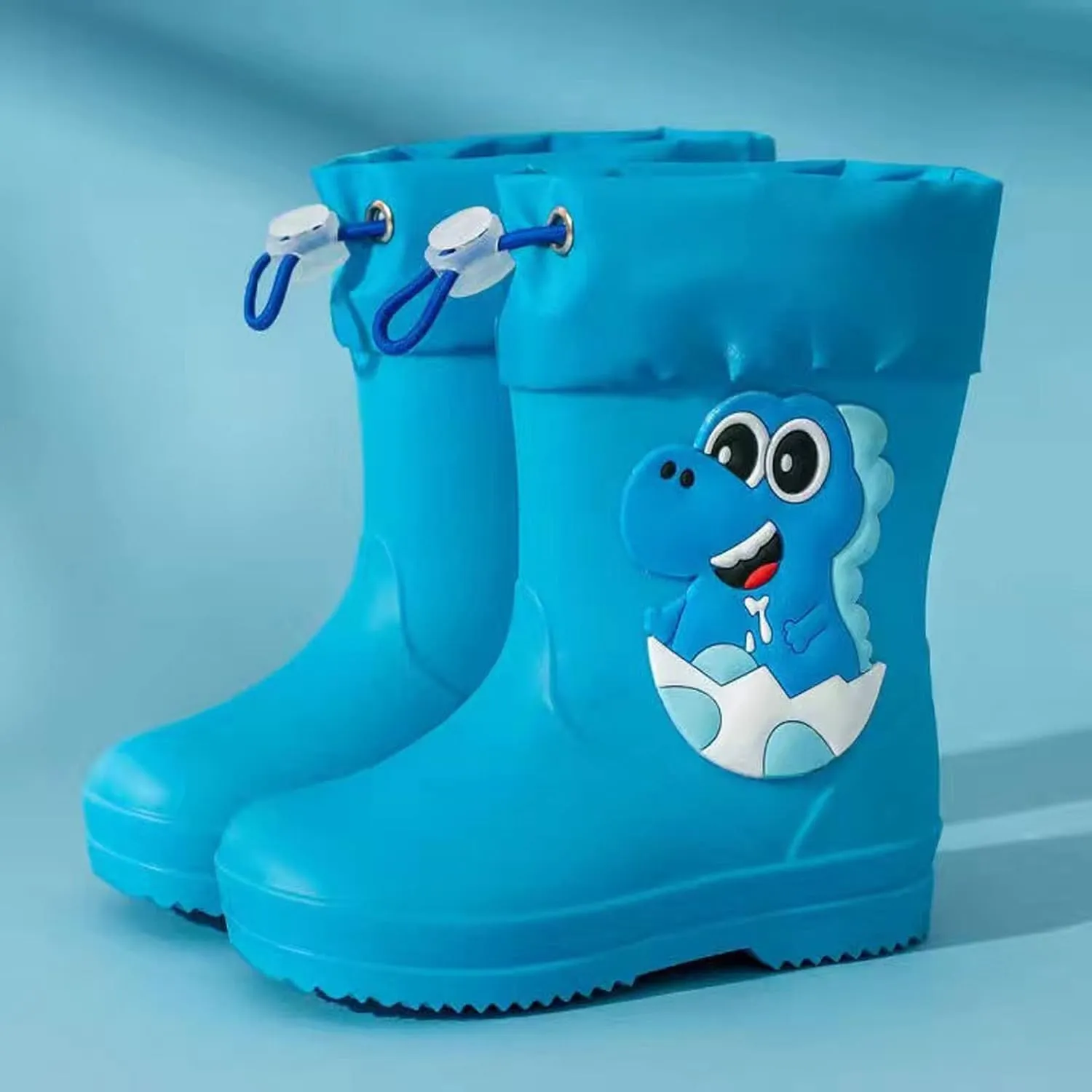 Kids Rain Boots With An Elastic Boot Collar Toddler Rain Shoes Children Waterproof Boots For Boys Kids Rain Boots