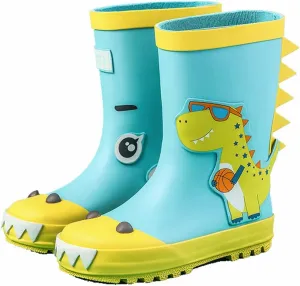 Kids Short Rain Boot for Boys Girls Children Cute Cartoon Non-Slip Lightweight Insulated Mud Boots Water Shoes