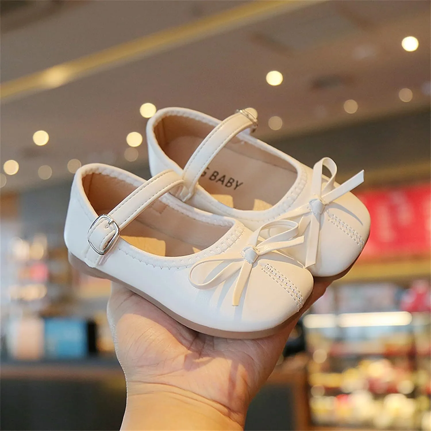 Little Girls Dress Shoes Bow Slip On Mary Jane Ballet Flats Flower Toddler Girl School Party Wedding Shoes