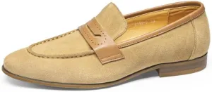 Loafers for Men Round Toe Nubuck Leather Penny Loafers Flexible Comfortable Lightweight Fashion Wedding Slip-ons