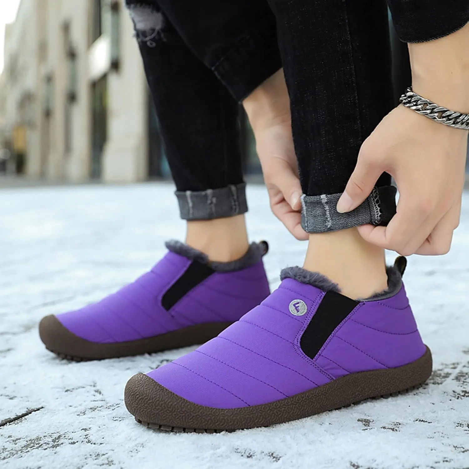 Long Winter Boots for Women 2023 Trendy Womens Black Winter Snow Boots Black Winter Work Boots for Woman Waterproof Non Slip Work Boots for Women Botas De Hule Para Mujer De Trabajo Para Frio