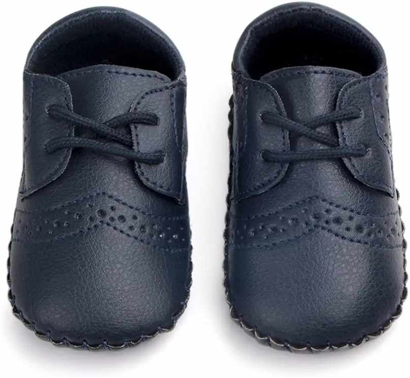LONSOEN Baby Girls Boys Loafers Prewalker Dress Crib Shoes