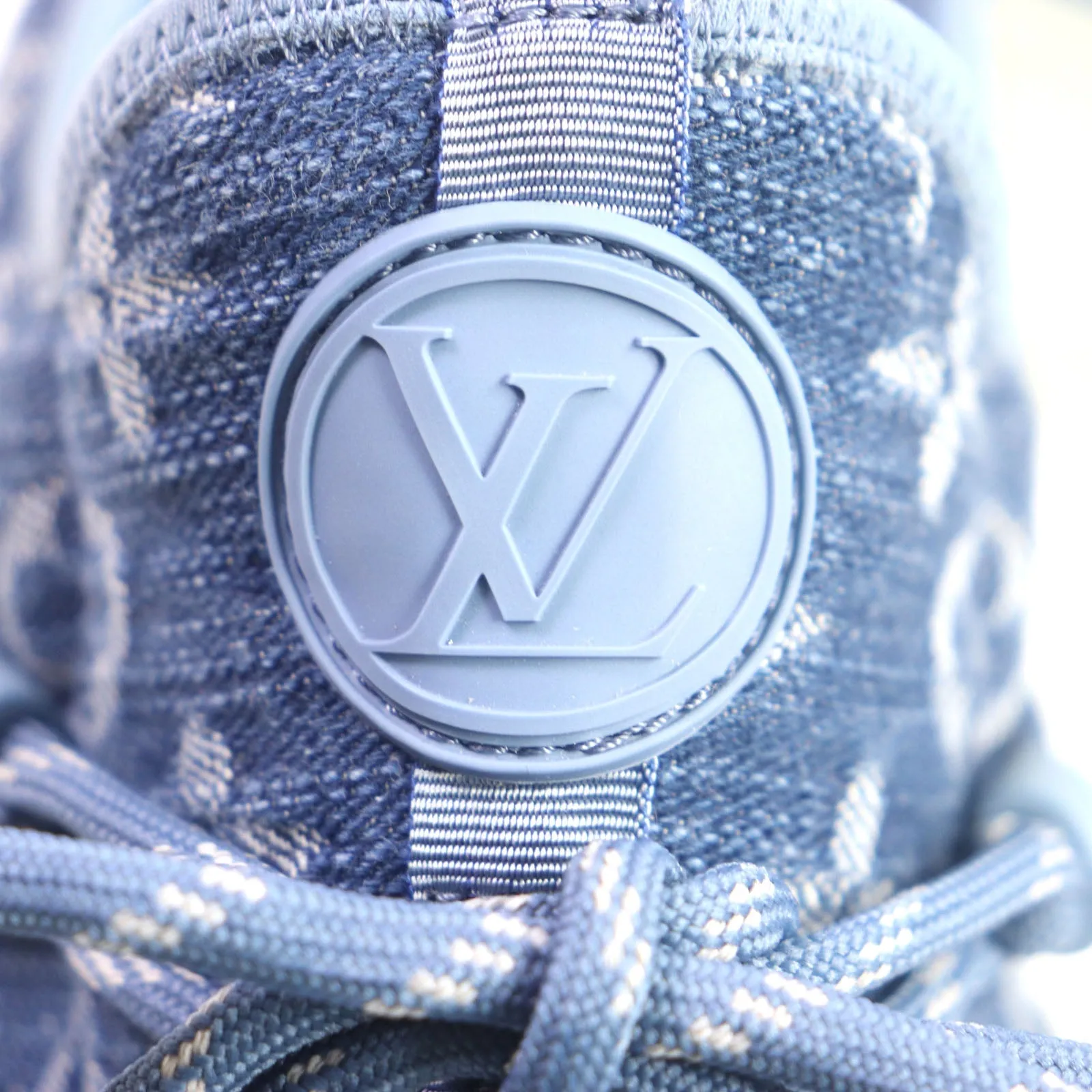 LOUIS VUITTON Low cut sneakers Monogram denim blue Fast lane line 6.5