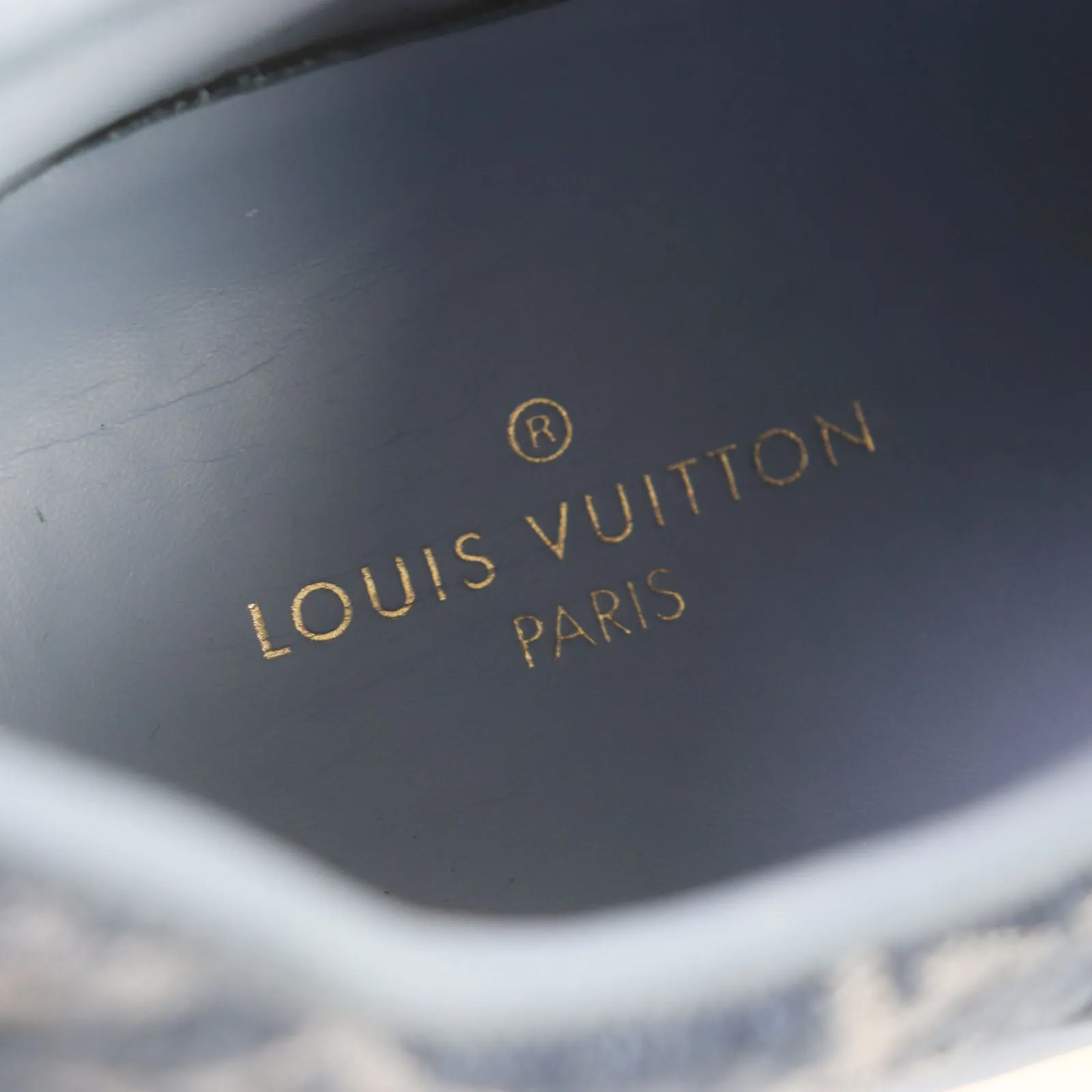 LOUIS VUITTON Low cut sneakers Monogram denim blue Fast lane line 6.5