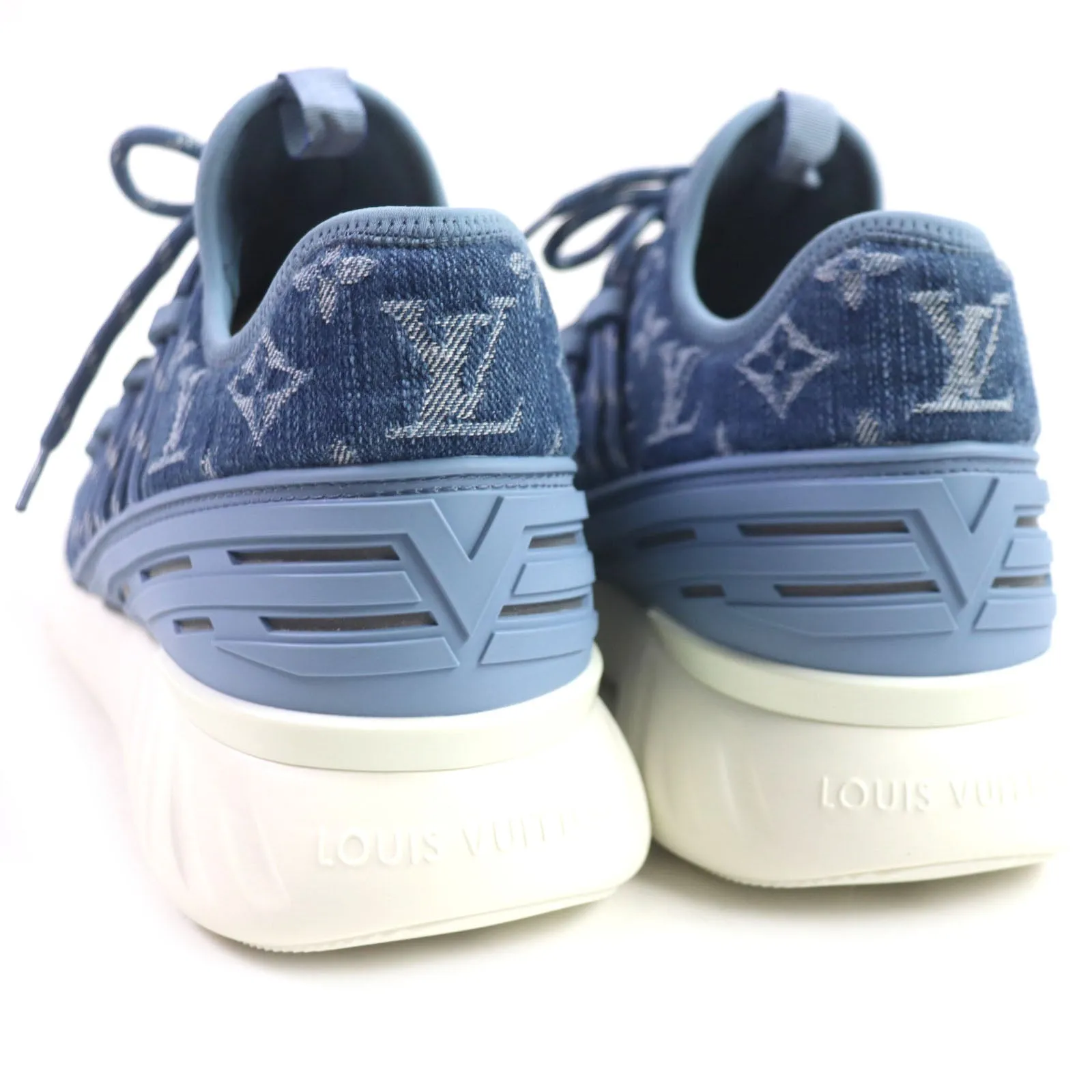 LOUIS VUITTON Low cut sneakers Monogram denim blue Fast lane line 6.5
