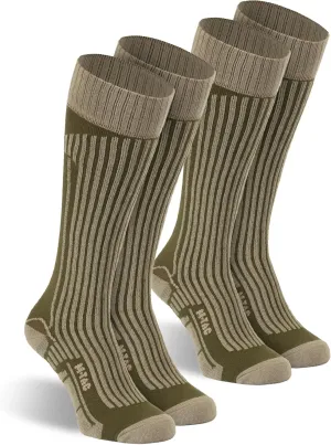 M-Tac Crew Knee High Tactical Socks 2 Pack - Military Lightweight Coolmax Moisture Wicking Army Combat Socks