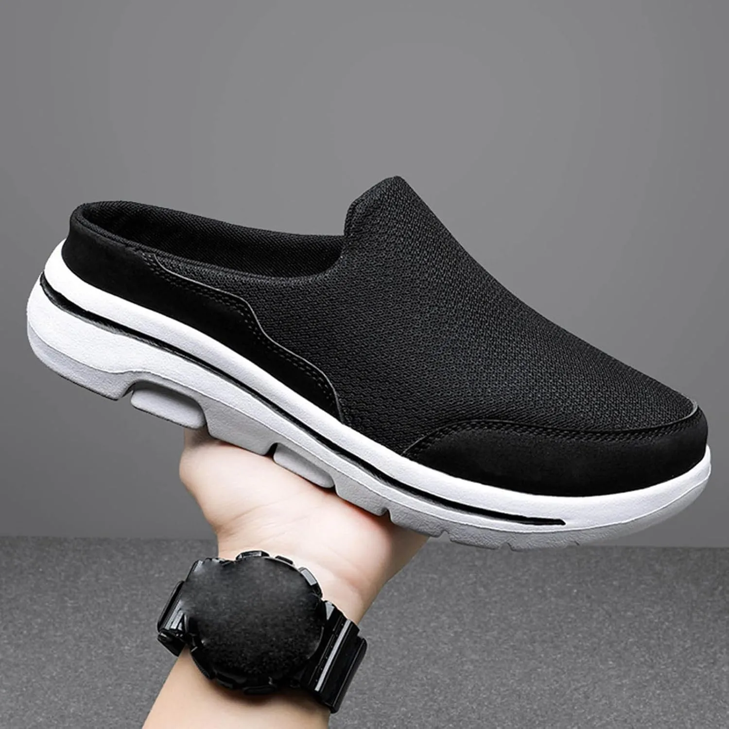 Men Sports Shoes Fashionable and Simple Solid Color New Pattern Summer Breathable Mesh Sneaker Shoes for Men