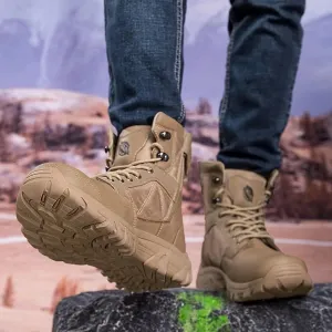 Men's Ankle High Waterproof Hiking Boots Outdoor Lightweight Work Boots