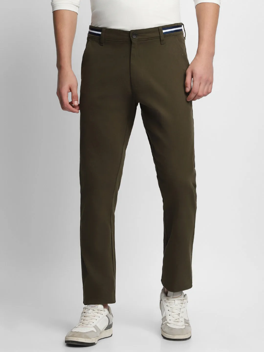 Men's Army Slim Fit Wrinkle Free Chinos