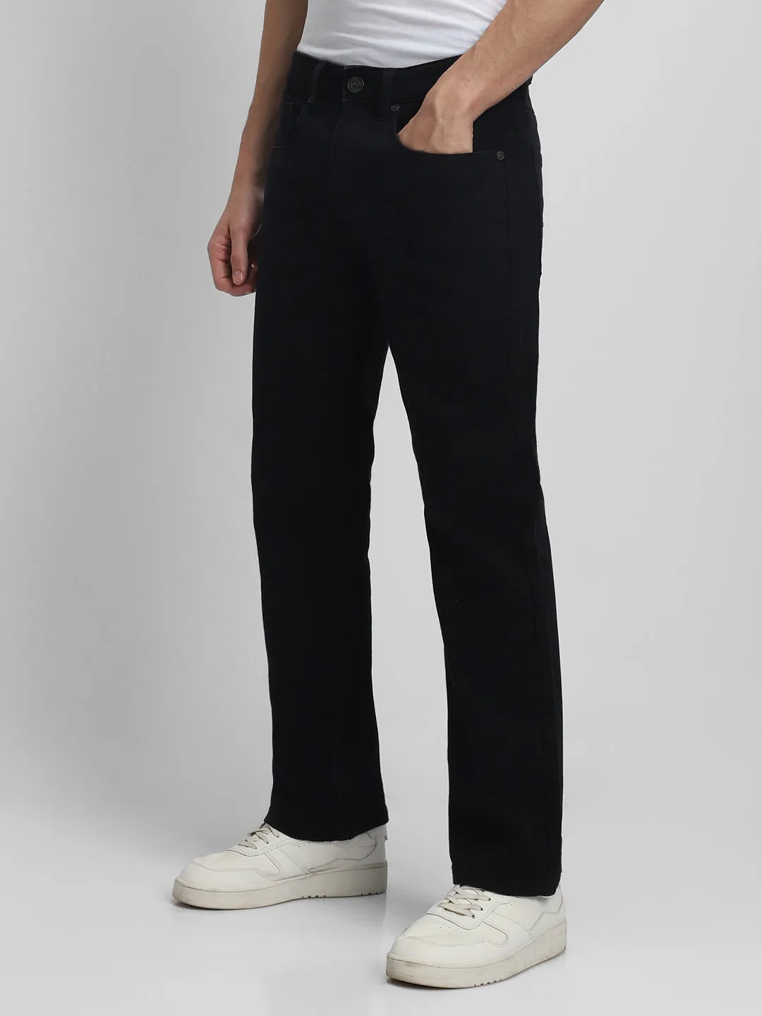 Men's Boot Cut Rinse Black Jeans