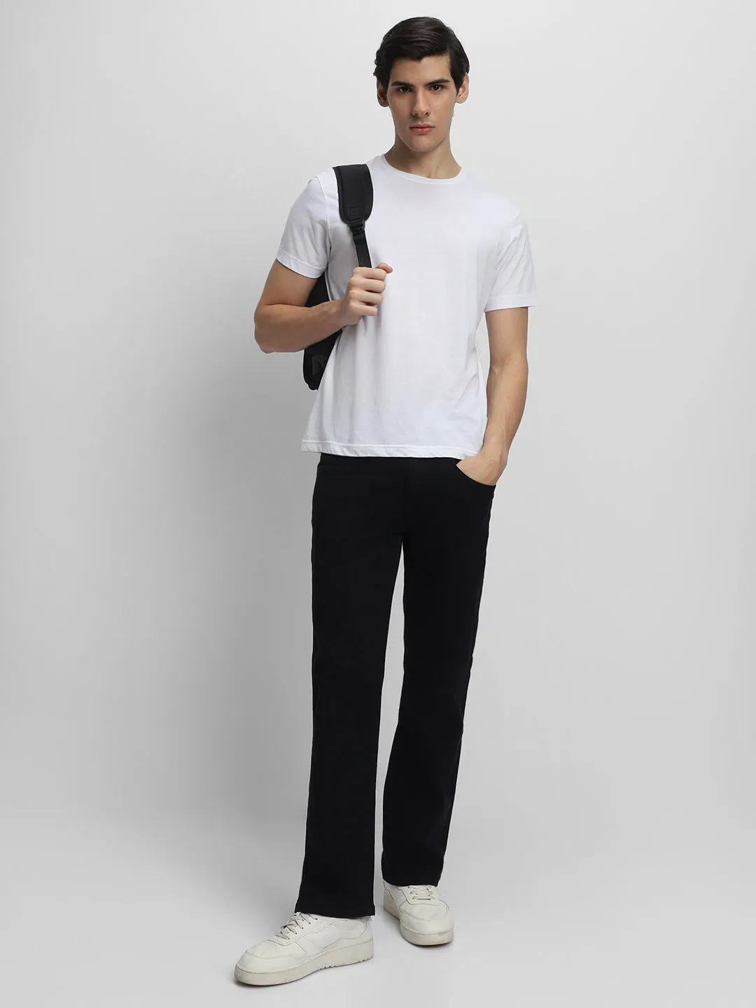 Men's Boot Cut Rinse Black Jeans