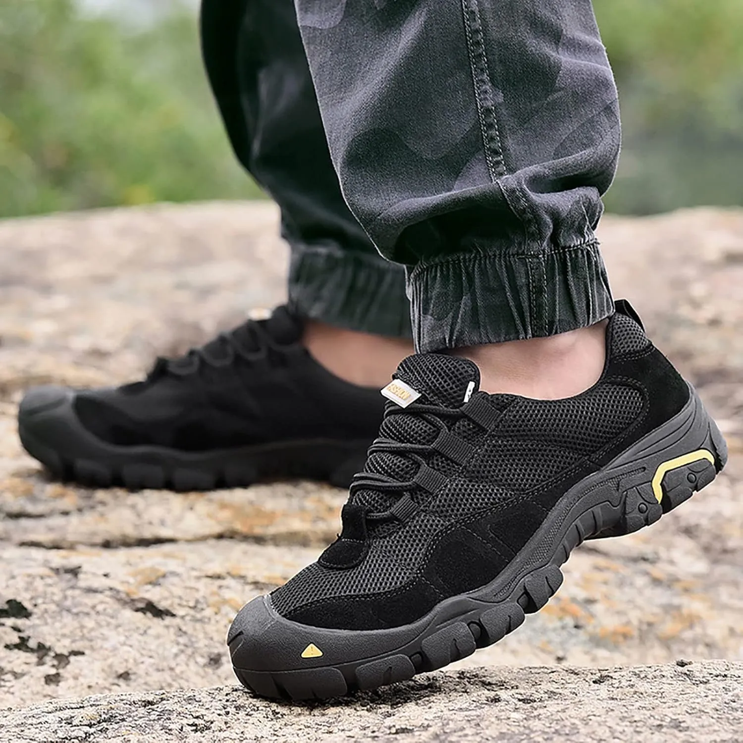 Men's Breathable Military Boots, Spring and Autumn Men's Outdoor Casual Wear-resistant Outsole Hiking Shoes, for Military Desert Waterproof Tactical Boots