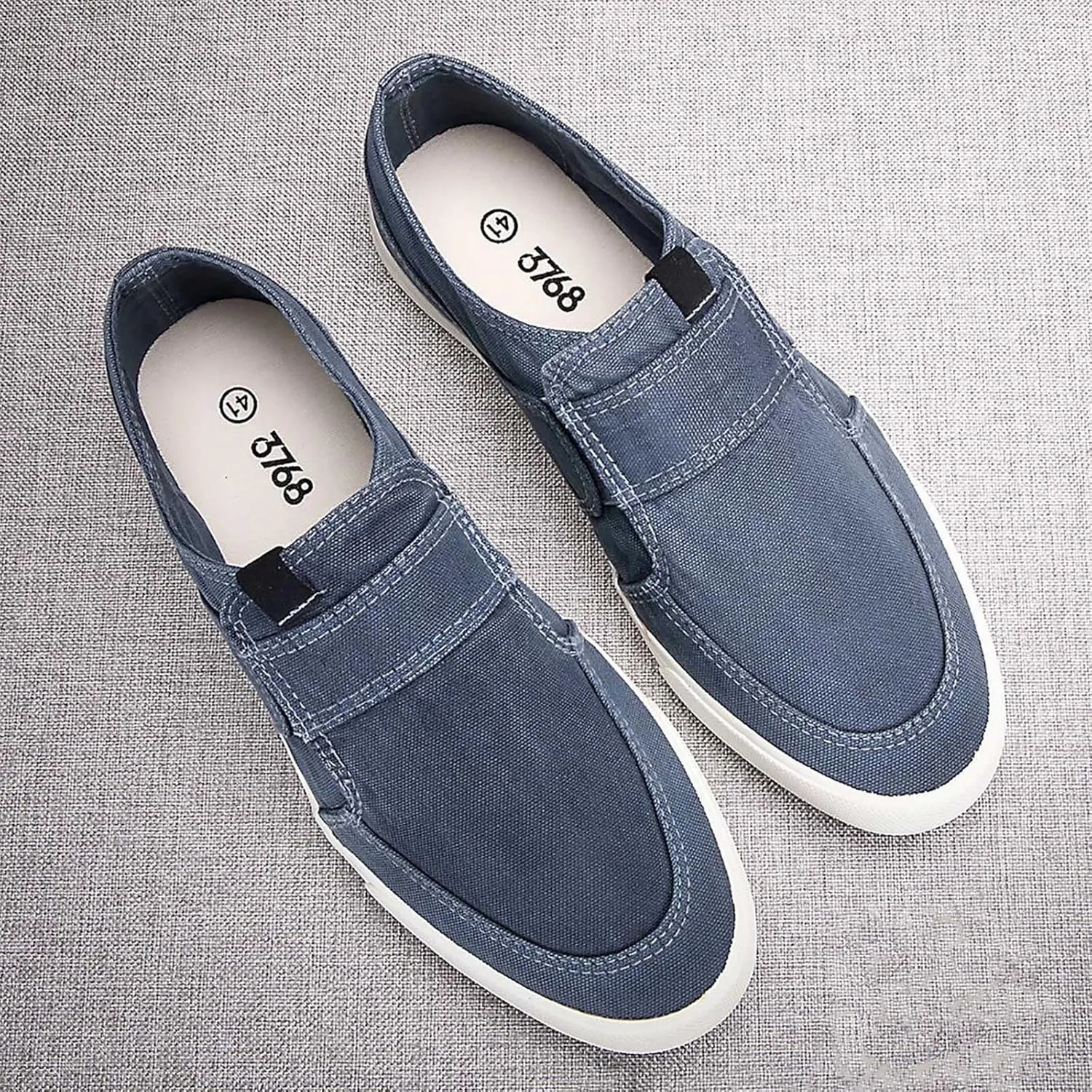 Men's Fashion Shoes Red Comfortable Lightweight Canvas Skate Shoe for Men Walking Standing Workout Slip on Summer Spring Shoes Boys Thick Sole Non Slip Sneakers Male