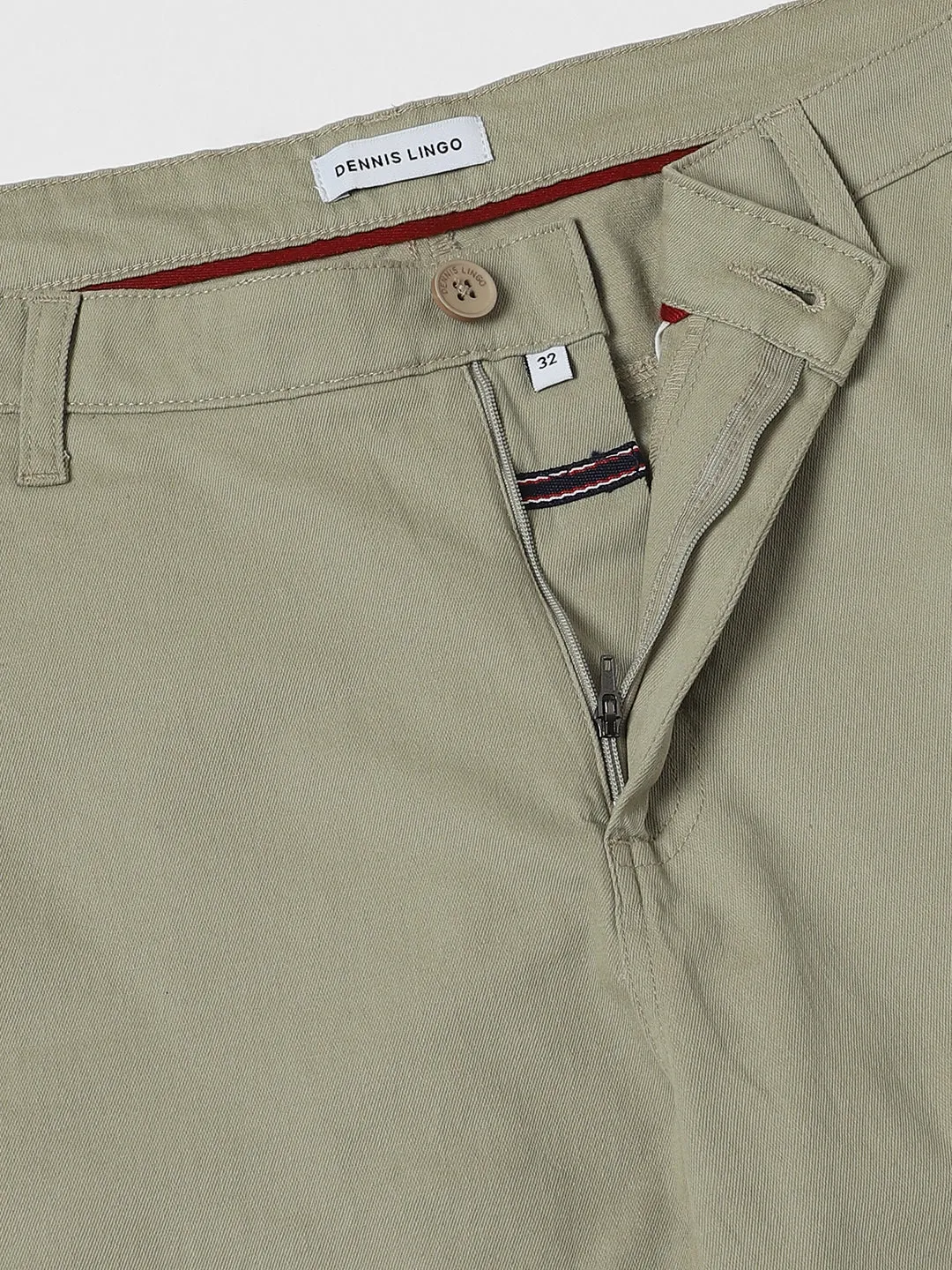 Men's Green Slim Fit Cargos Trousers