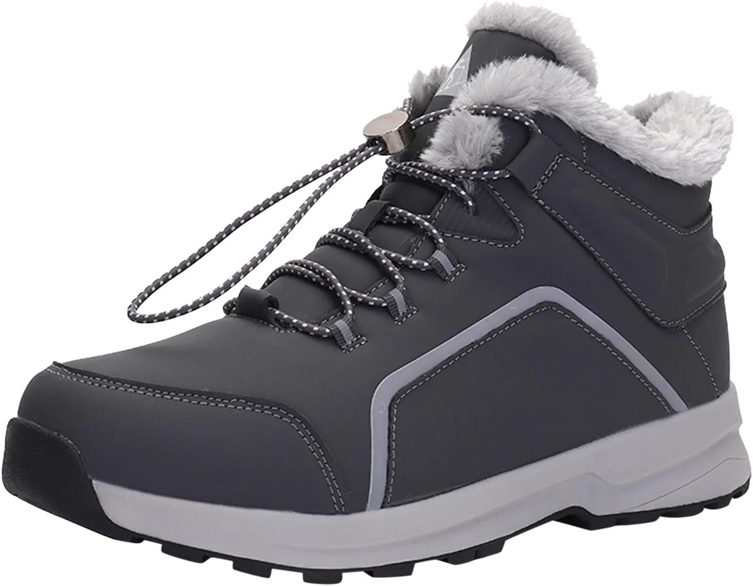 Mens Hiking Boots, Waterproof Snow Boots Comfortable Insulated Fur Boots Outdoor Work Boots Women's Winter Boots