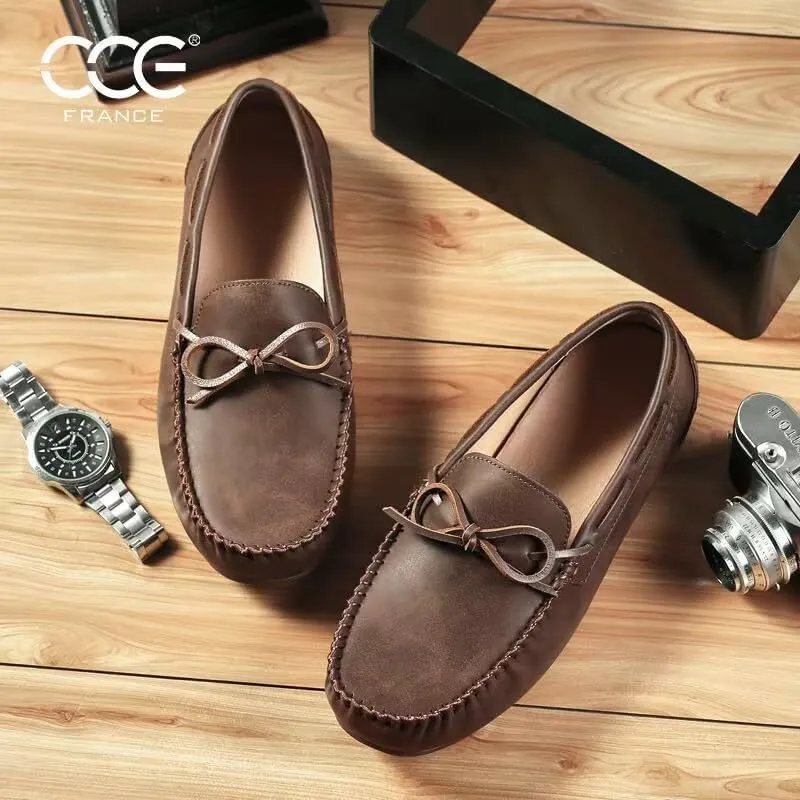 Men's Leather Casual Slip On Penny Loafers