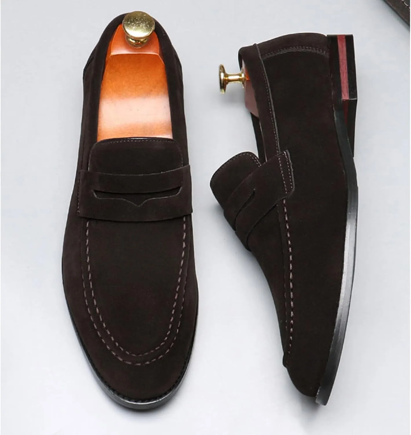 Mens Loafers Casual Slip on Shoes PU Leather Penny Loafers for Men