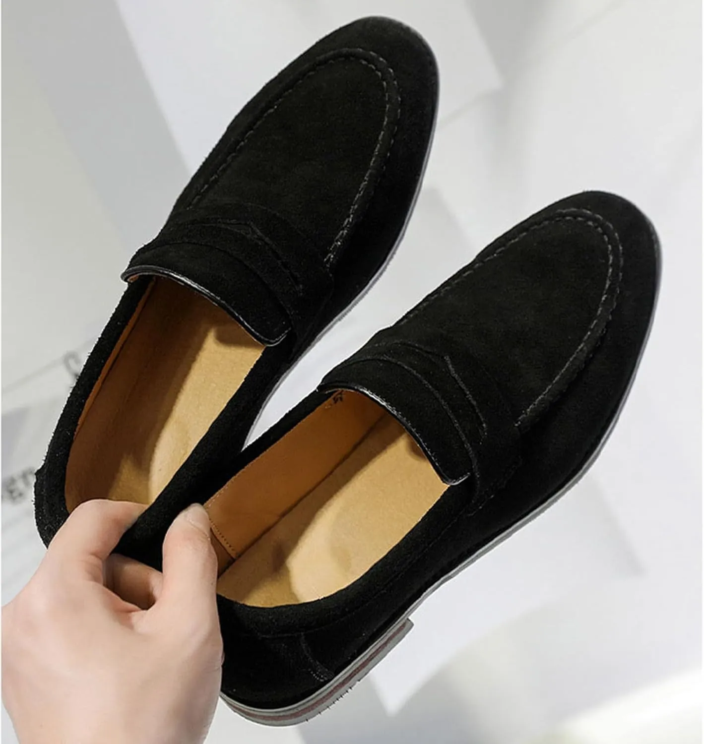 Mens Loafers Casual Slip on Shoes PU Leather Penny Loafers for Men