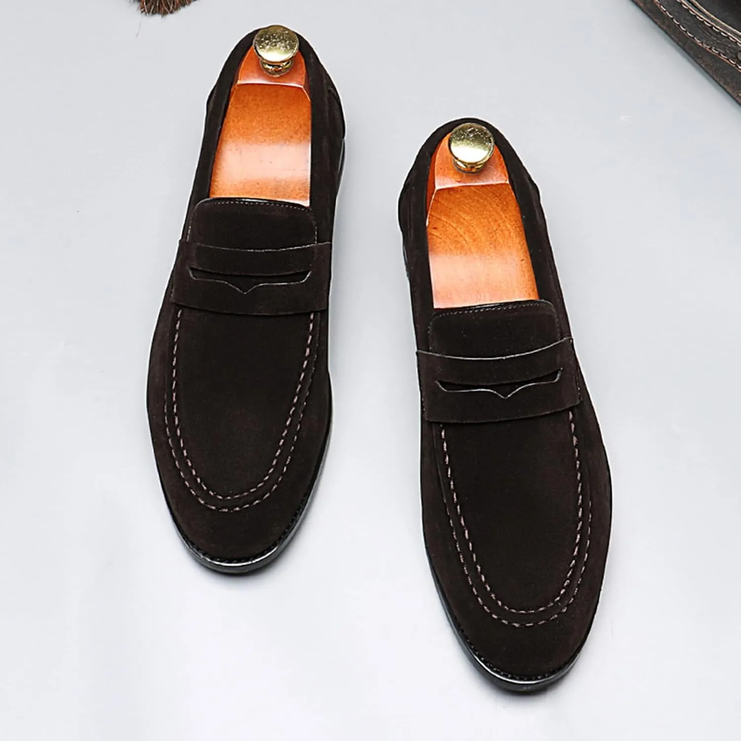 Mens Loafers Casual Slip on Shoes PU Leather Penny Loafers for Men