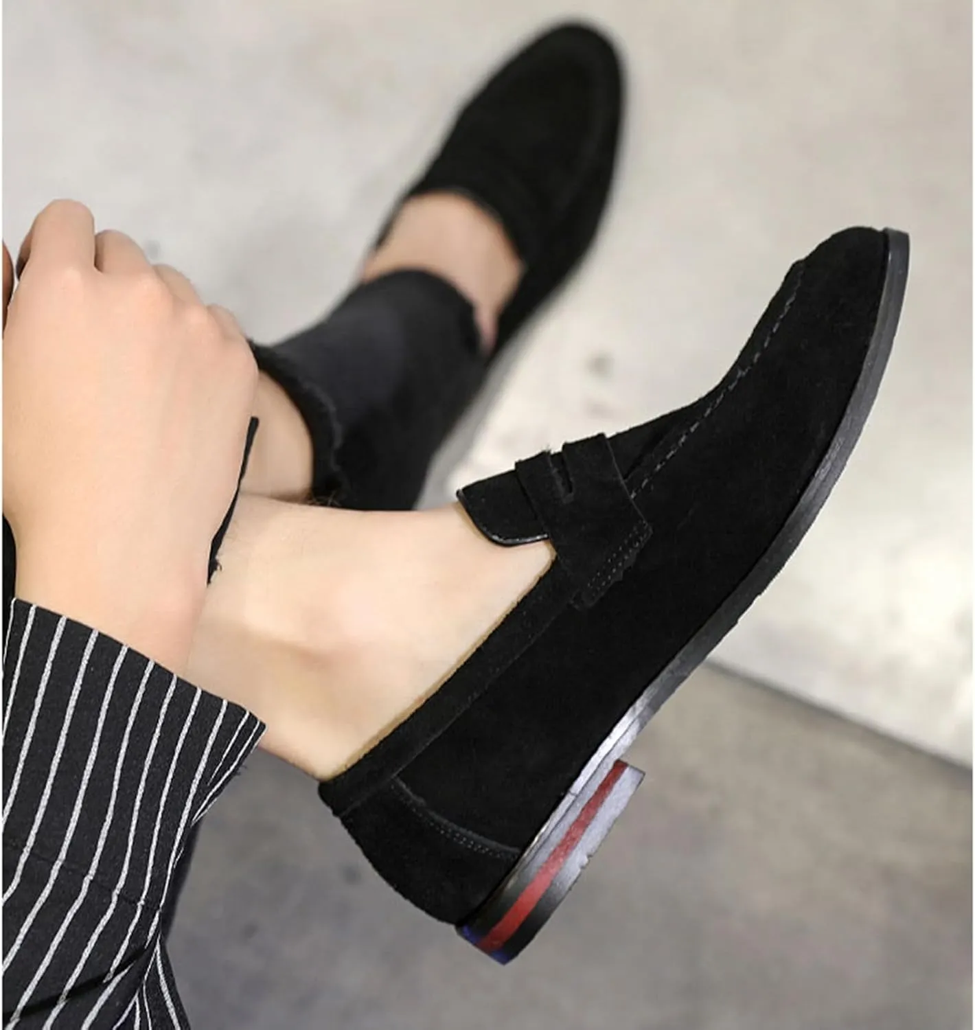 Mens Loafers Casual Slip on Shoes PU Leather Penny Loafers for Men