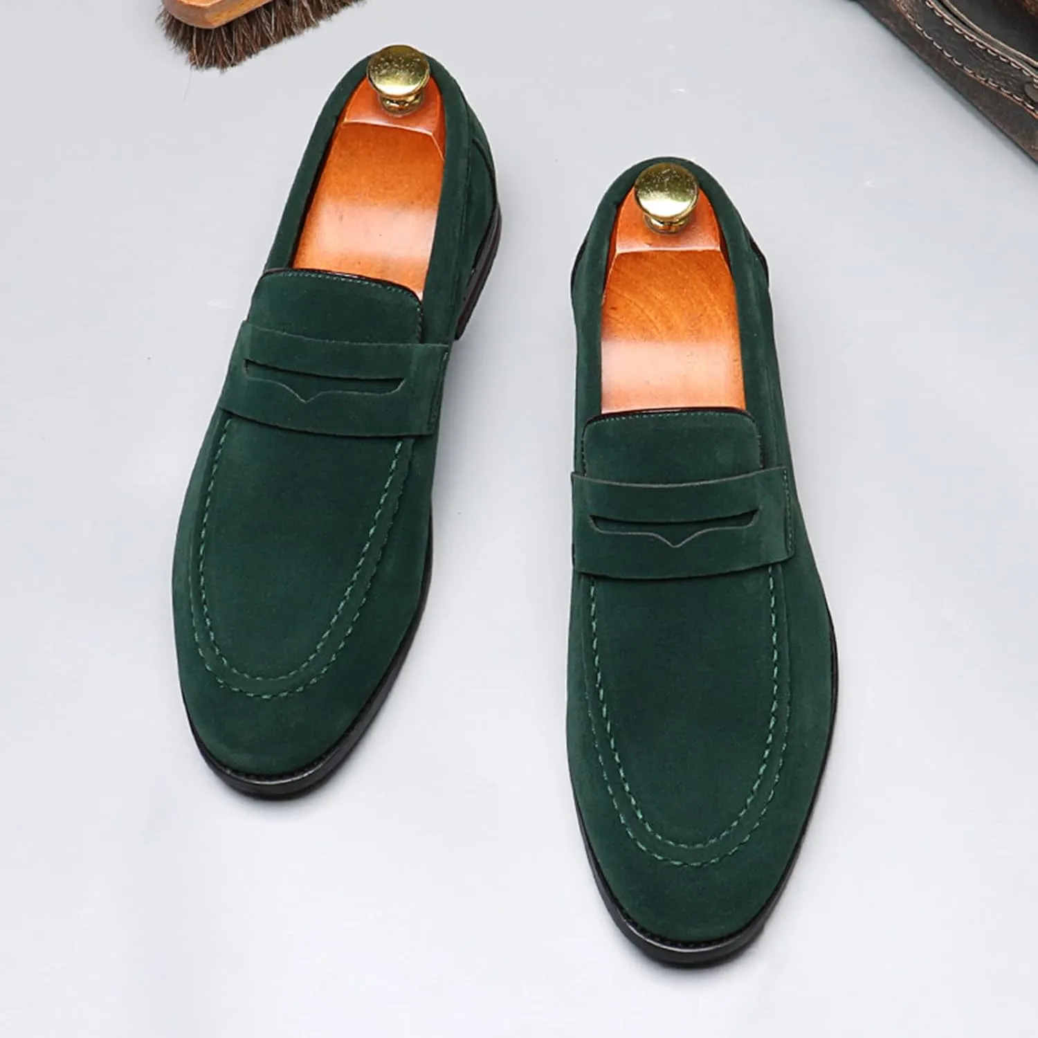 Mens Loafers Casual Slip on Shoes PU Leather Penny Loafers for Men