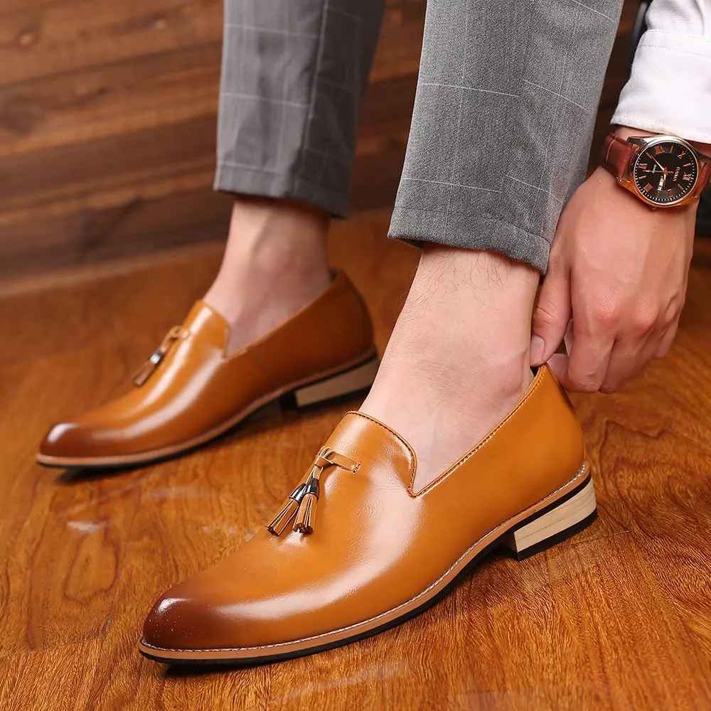 Men's Loafers Leather Wedding Party Dress Shoes