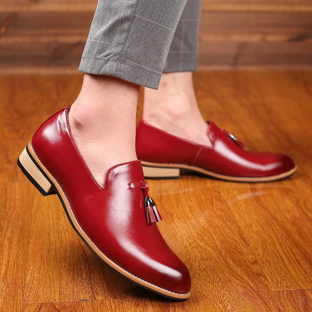 Men's Loafers Leather Wedding Party Dress Shoes