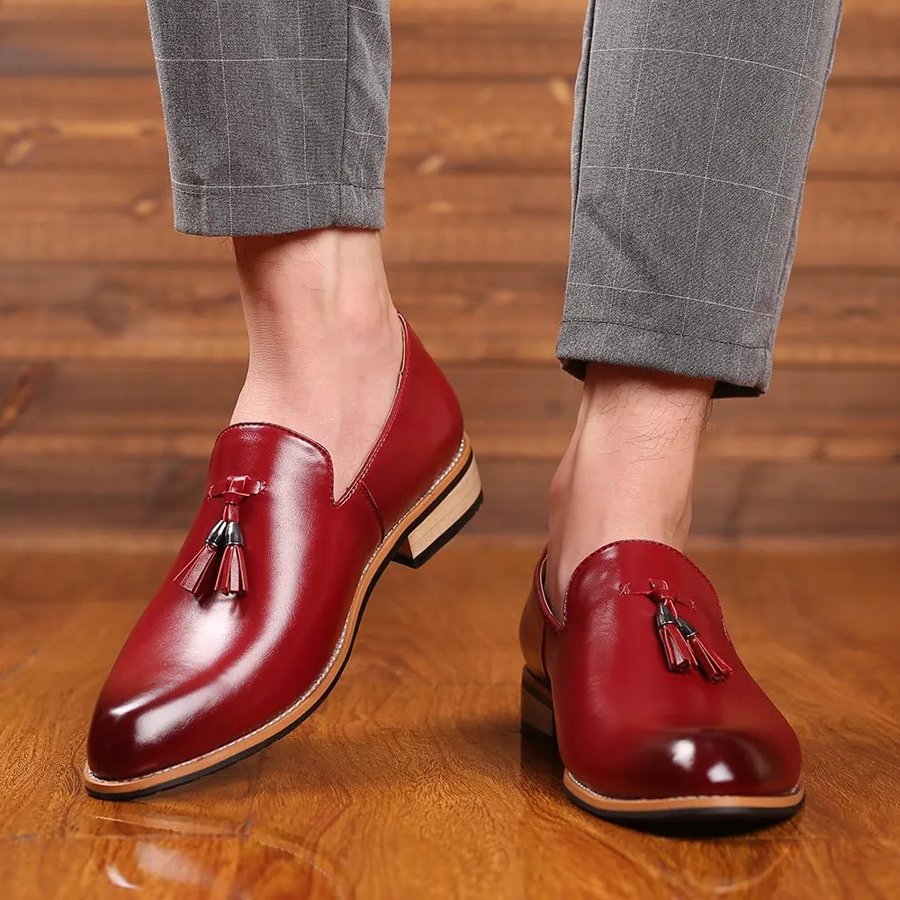 Men's Loafers Leather Wedding Party Dress Shoes