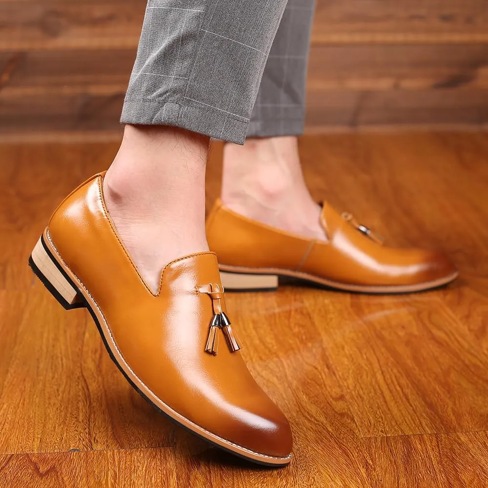Men's Loafers Leather Wedding Party Dress Shoes