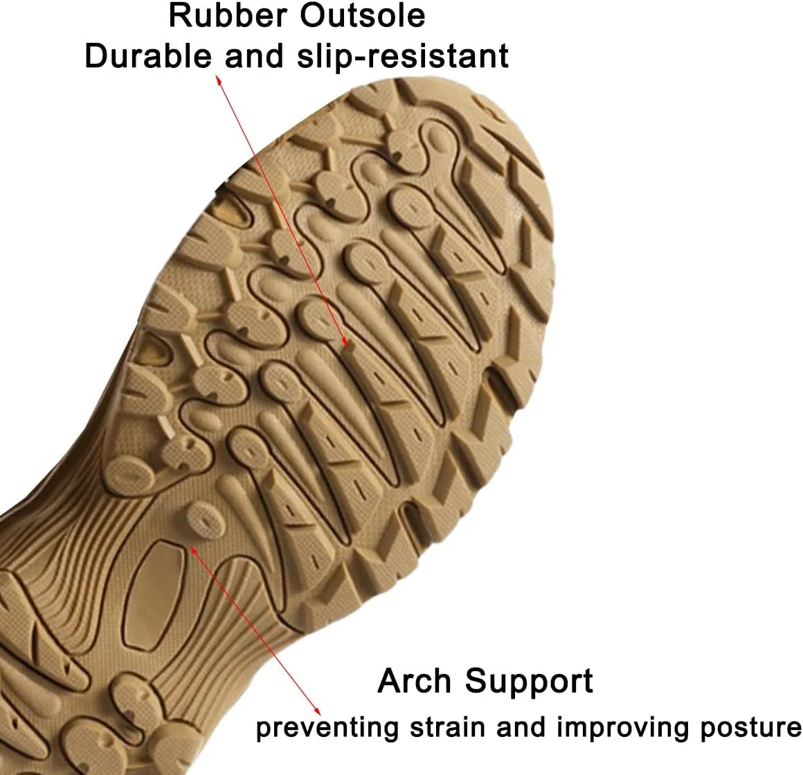 Men's Military Tactical Boots: Water-resistant Leather Military Boots for Outdoor & Work