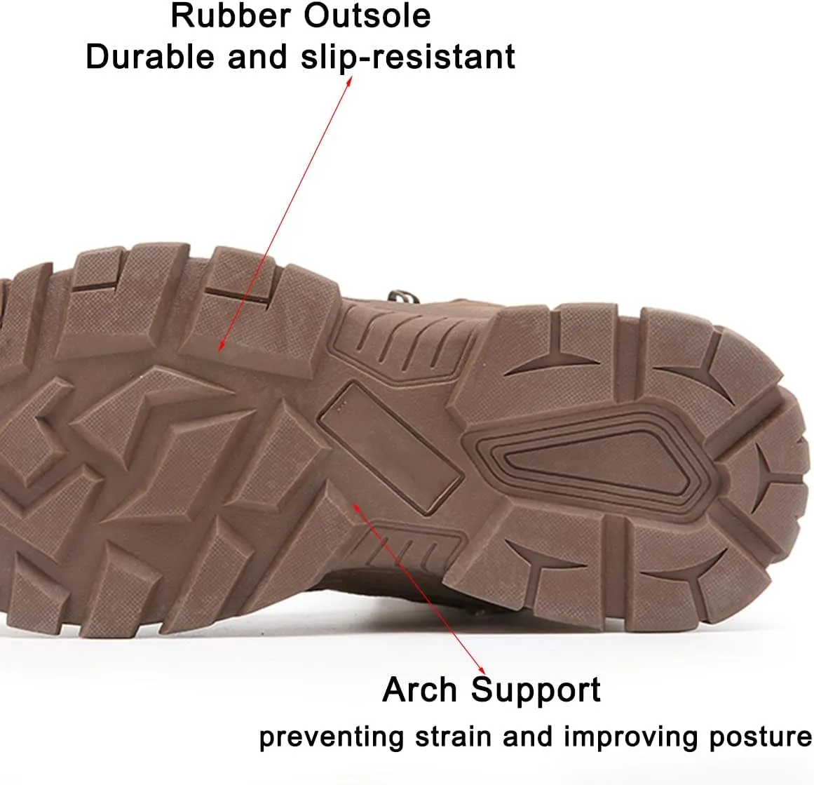 Men's Military Tactical Boots: Water-resistant Leather Military Boots for Outdoor & Work