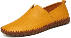 Mens Non-Slip Loafers Leather Fashion Casual Shoes Outdoor Comfortable Walking Shoes Lightweight Oxfords
