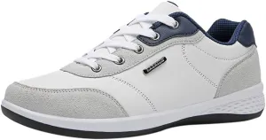 Mens Shoes Athletic Sneakers All Seasons Solid Lace Up Jogging for Outdoor Park Walking Gym Workout, Non Slip Comfy Sneaker