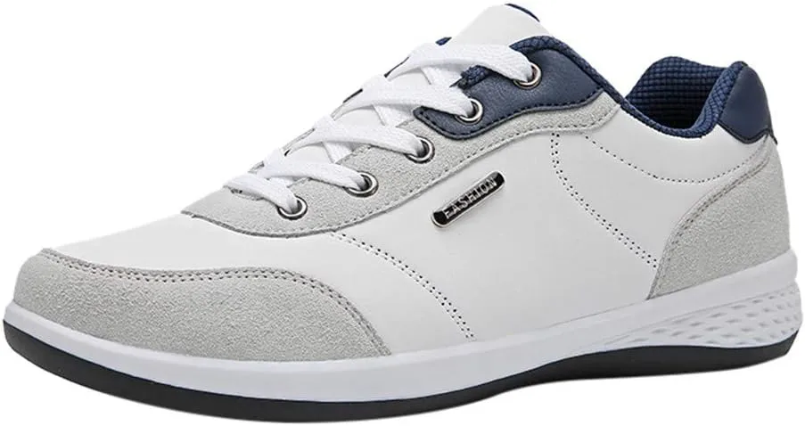Mens Shoes Athletic Sneakers All Seasons Solid Lace Up Jogging for Outdoor Park Walking Gym Workout, Non Slip Comfy Sneaker