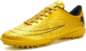 Men's Soccer Shoes Football Cleats with Lace-Up High-Tops Non-Slip Spikes