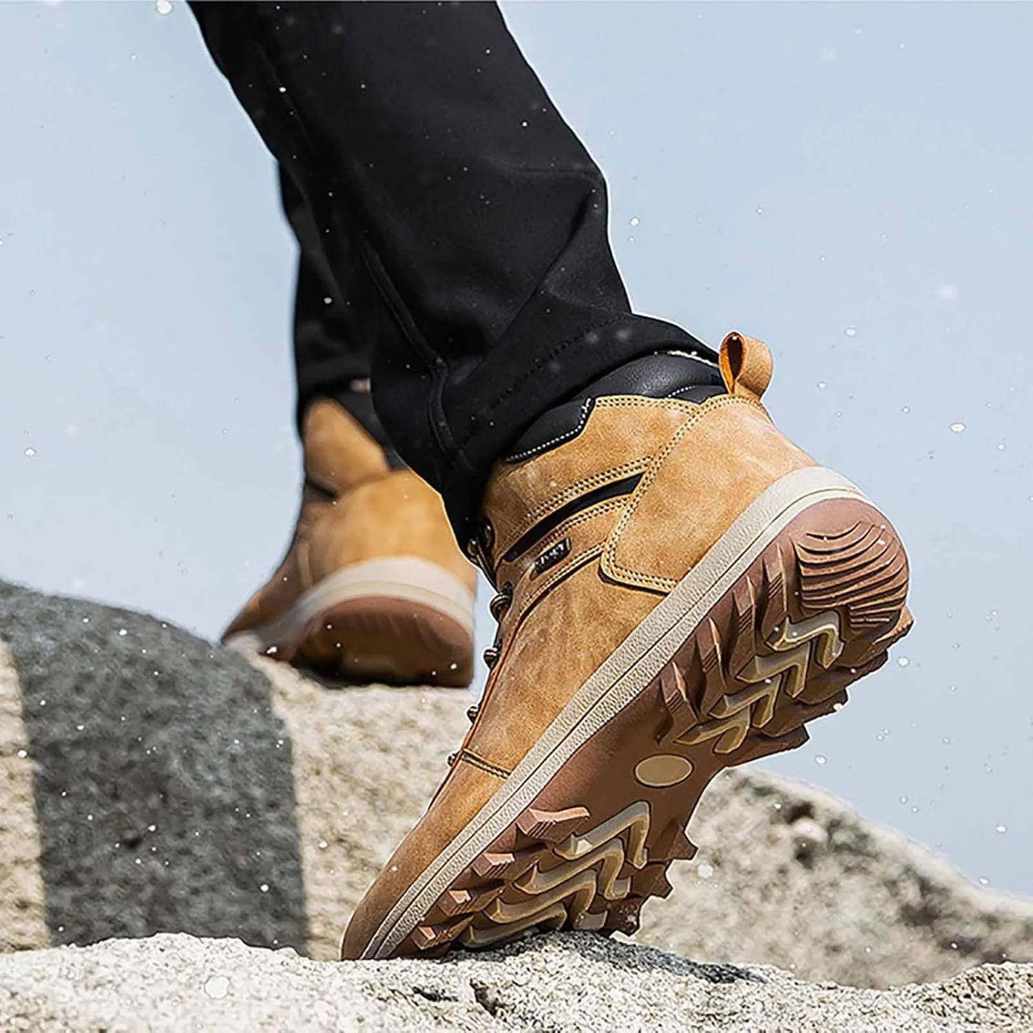 Mens winter Tactical Boots, Lightweight Combat Boots, Water Resistant Lightweight Hiking Boots, Outdoor Men's Tactical Military Combat Ankle Boots, Work Boots