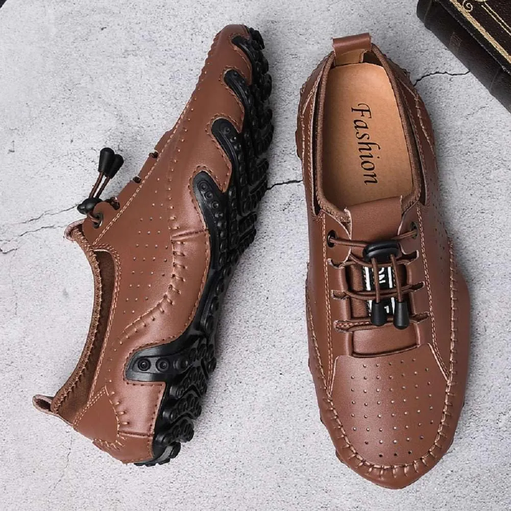 mitvr Men??s Casual Leather Loafers Shoes Penny Loafers Moccasin Flats Boat Shoes