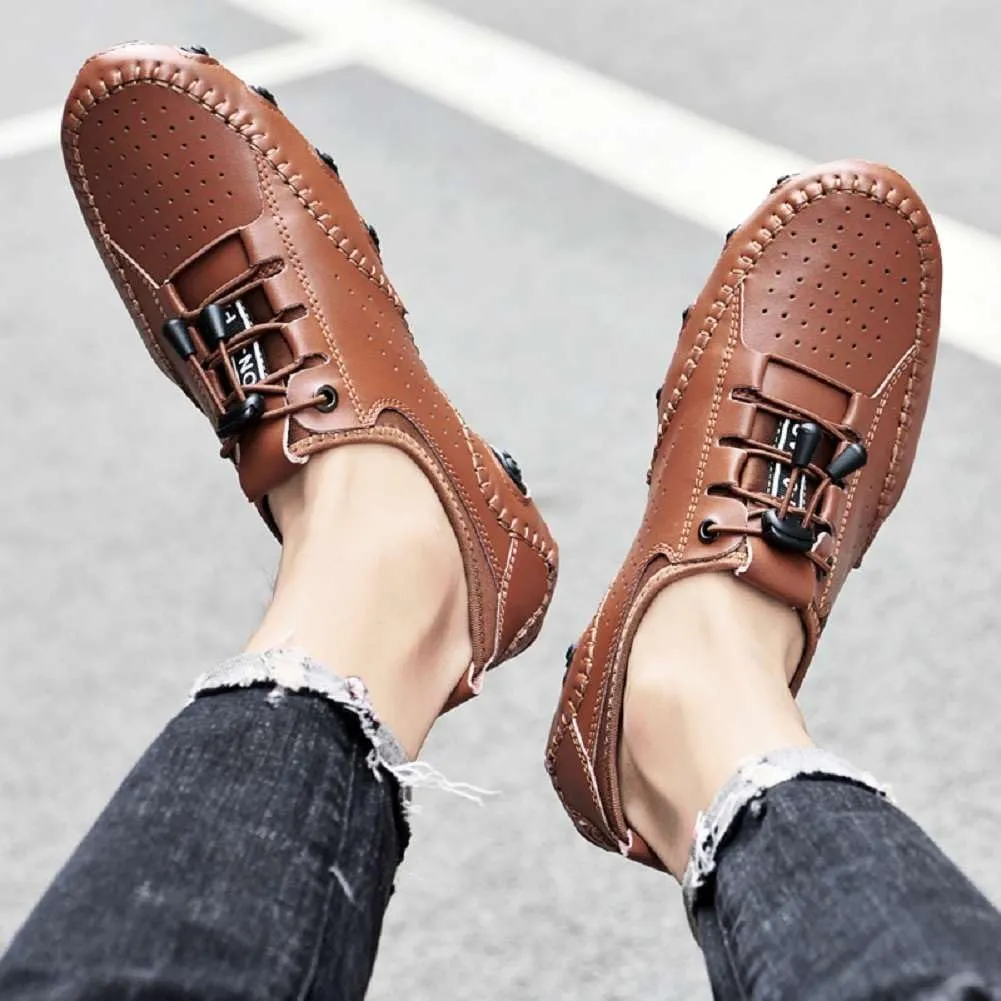 mitvr Men??s Casual Leather Loafers Shoes Penny Loafers Moccasin Flats Boat Shoes