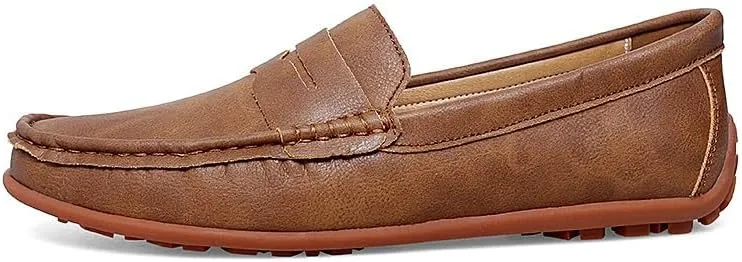 New Mens Loafers Penny Loafers PU Leather Driving Loafers Comfortable Anti-Slip Flexible Outdoor Slip-ons
