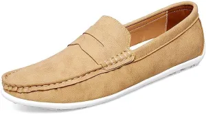 New Mens Loafers Penny Loafers PU Leather Driving Loafers Comfortable Anti-Slip Flexible Outdoor Slip-ons