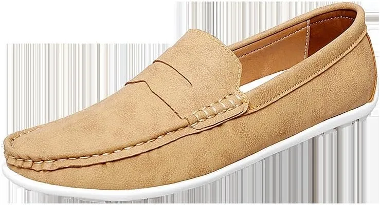 New Mens Loafers Penny Loafers PU Leather Driving Loafers Comfortable Anti-Slip Flexible Outdoor Slip-ons