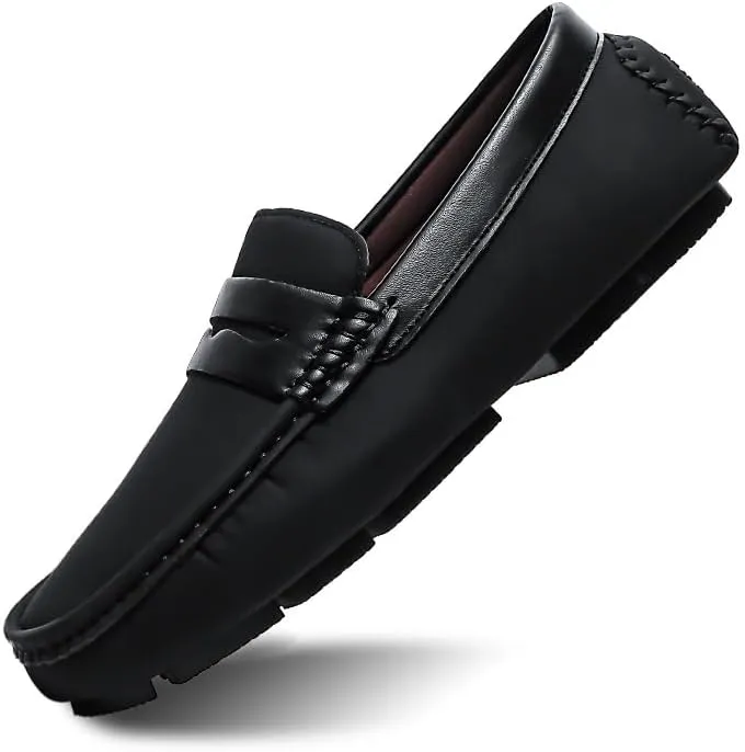 New Men's Loafers Penny Loafers Vegan Leather Driving Loafers Flexible Flat Heel Anti-Slip Walking Slip-on