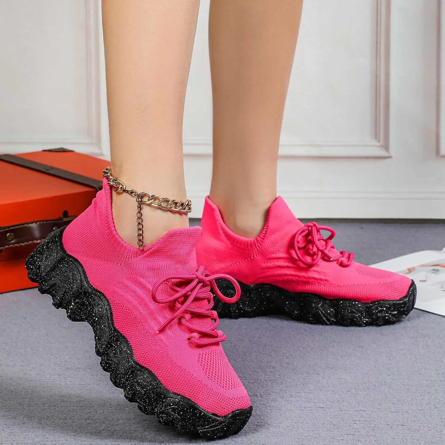 Ortho Pro Sneakers for Women Men Fashion Nurse Babe Shoes,Lightweight Comfortable Running Orthopedic Sneakers,Non-Slip&Breathable Mesh Comfy Slip-On Comfortwear,Soft Arch Support Walking Shoes