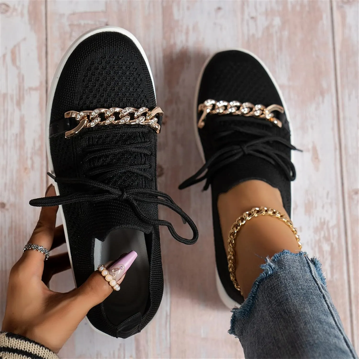 Orthopedic Casual Shoes for Plantar Fasciitis Relief Womens Slip On Walking Sneakers with Arch Support Comfortable Loafers Diabetic Feet