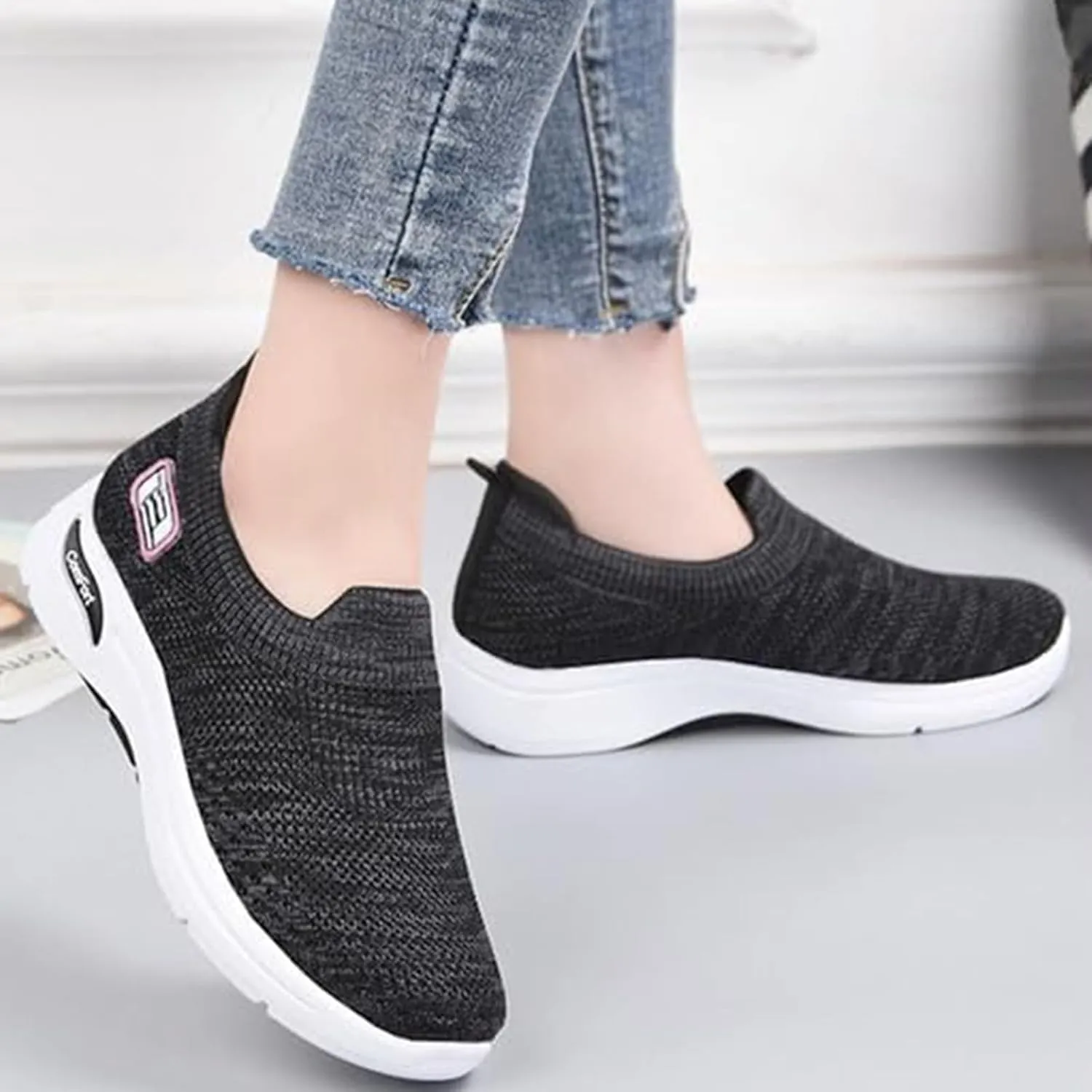Orthopedic Sneakers for Women Comfort Wear Orthowear Shoes for Women Neuropathy Slip On Shoes Nurse Babe Shoe Ortho Pro Shoe Walking Running Athletic Tennis Sneakers Casual Breathable Lightweight