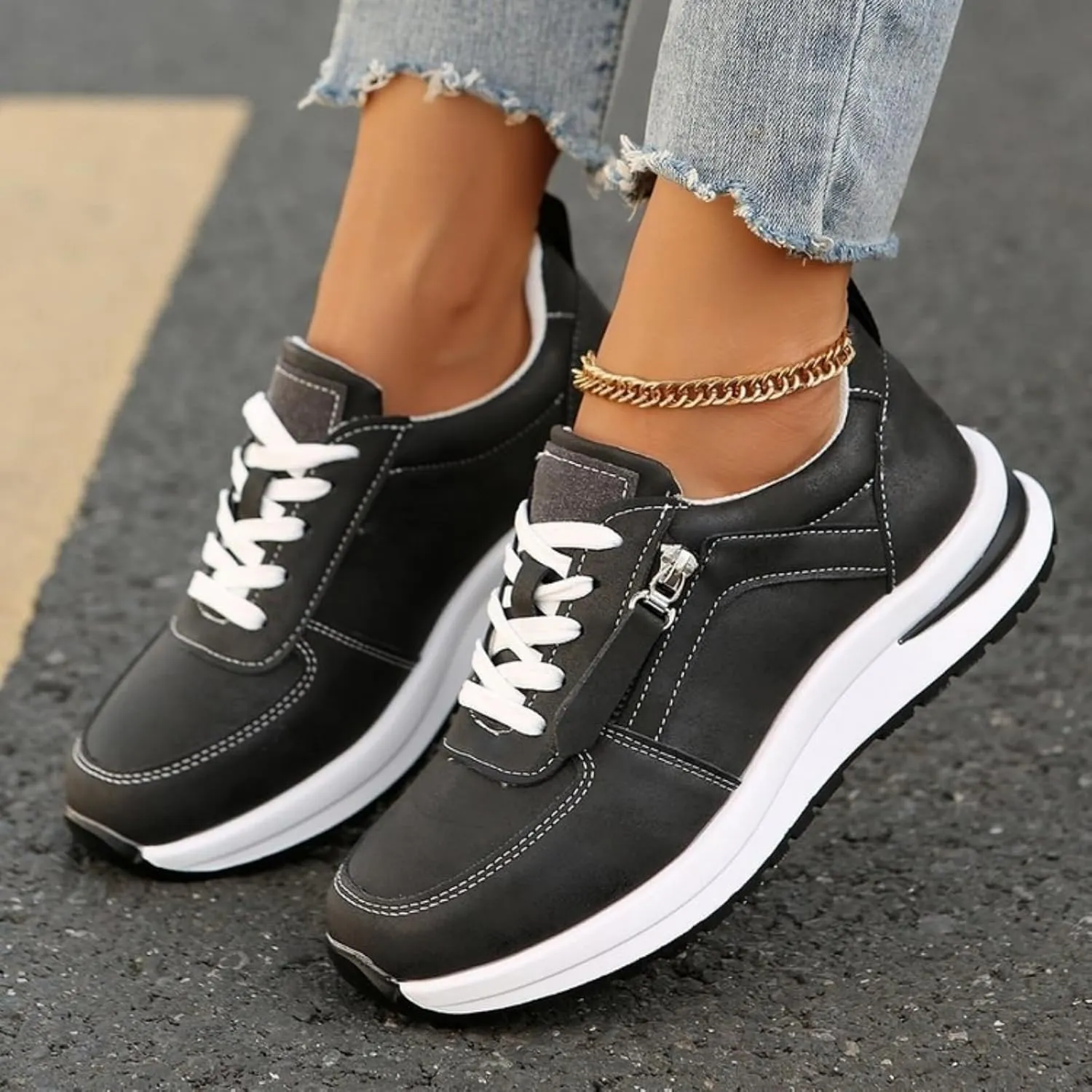 Orthopedic Tennis Shoes for Women Arch Support Wide Width Comfort Wear Orthowear Shoes Plantar Fasciitis Fashion Sneakers Walking Running Casual Shoe Nurse Babe Shoe Comfortable Breathable