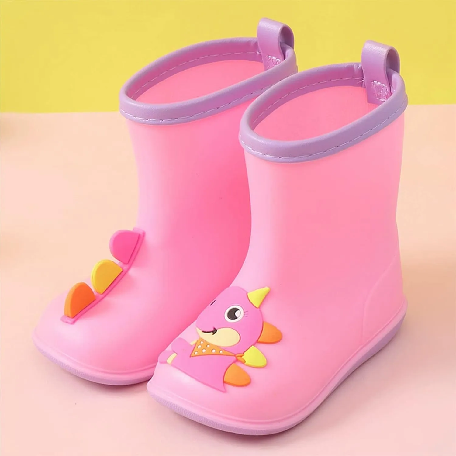 Rain Boots For Girls Baby Cartoo?? Dinosaur Rain Boots Non-Slip Rubber Waterproo?? Boy Snow Boots Rainboots Boots Boys